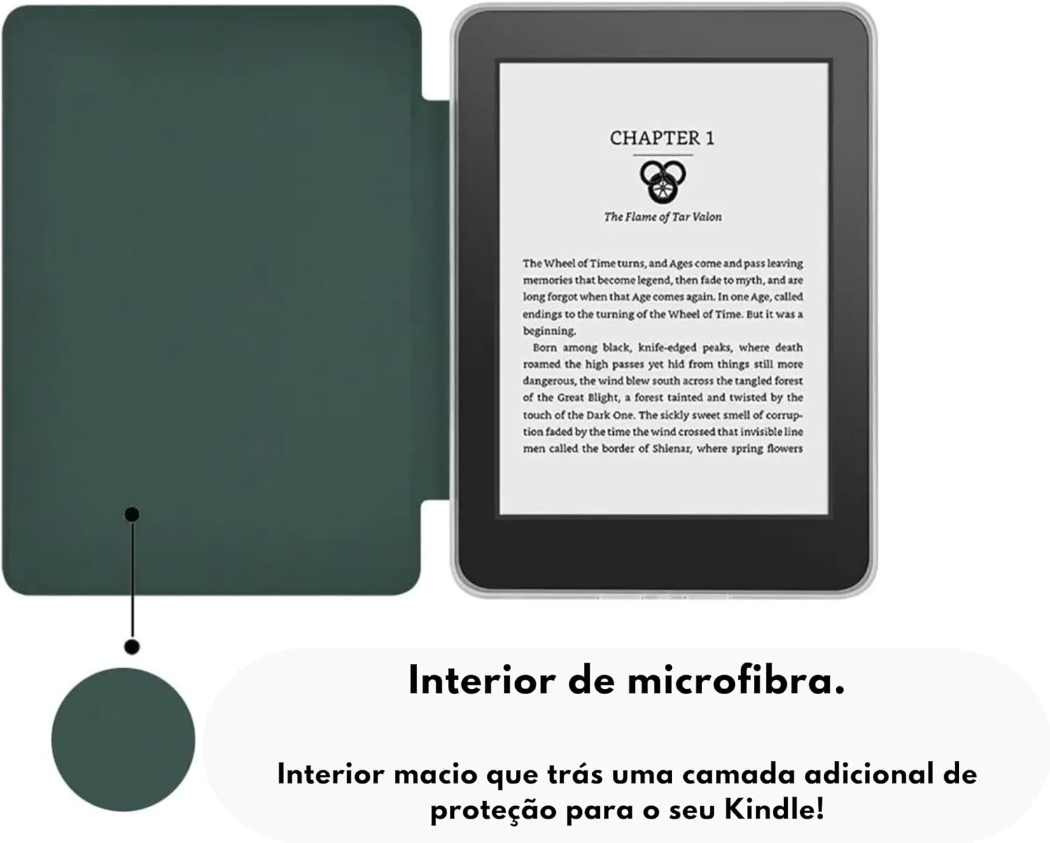 Capa Capinha Case para Kindle 11ª Geração 2024 e 2022 (C2V2L3 e RS23CV) de 6 Polegadas com Função Ativa e Desativa e Fundo em Acrílico (Rosa Claro): imagem adicional