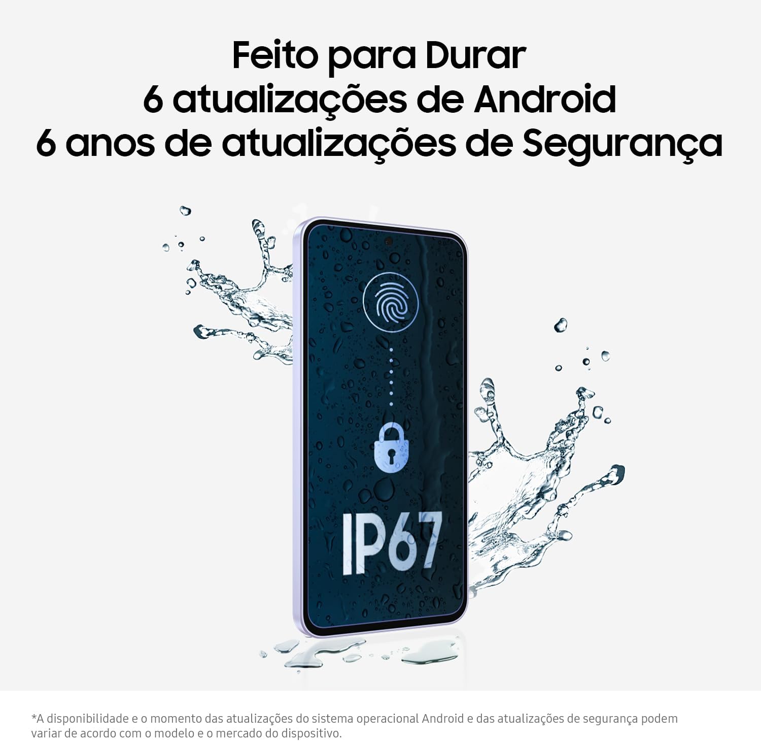 Celular Samsung Galaxy A36 5G 128GB, 6GB RAM, Câmera 50MP, IP67, Super AMOLED 6.7", Recursos AI, Violeta: imagem adicional