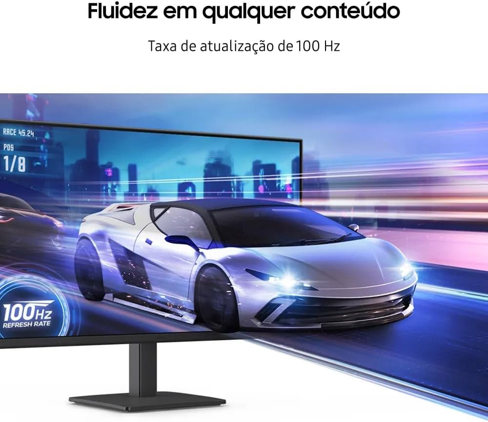 Monitor Gamer Samsung 24" FHD,100 Hz, HDMI, VGA,Preto, S3: imagem adicional