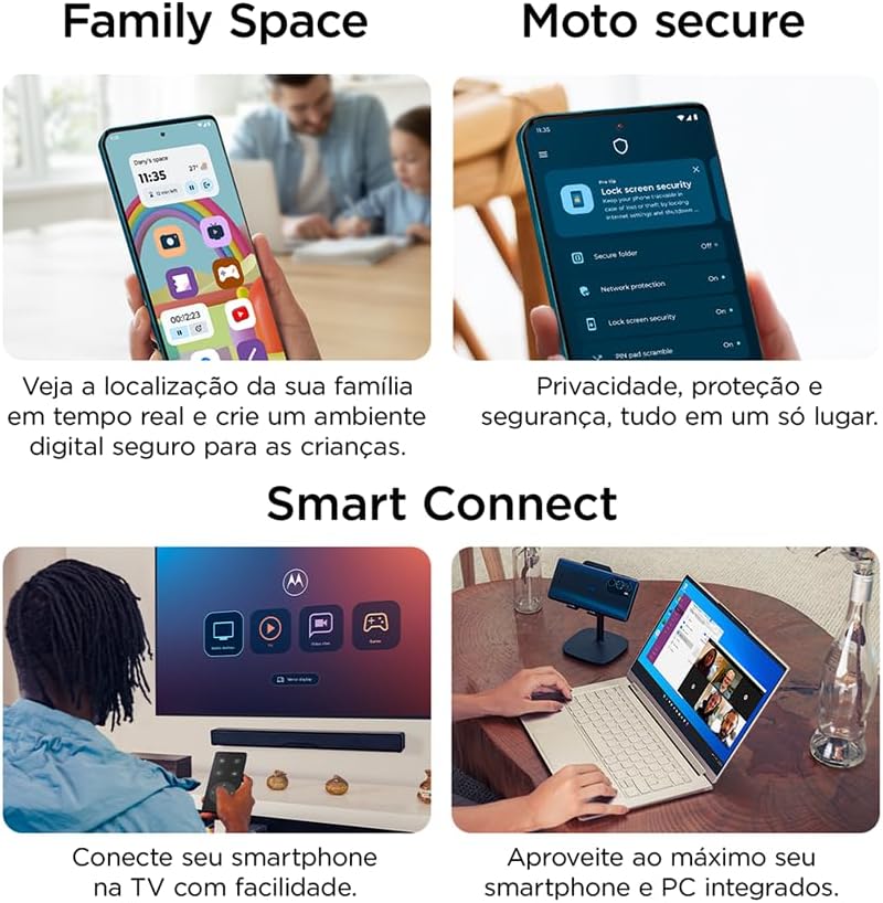Smartphone Motorola Edge 60 Fusion 5G - 16GB (8GB RAM+8GB Ram Boost) 50MP Sony AI Camera IP68 NFC - Cinza: imagem adicional