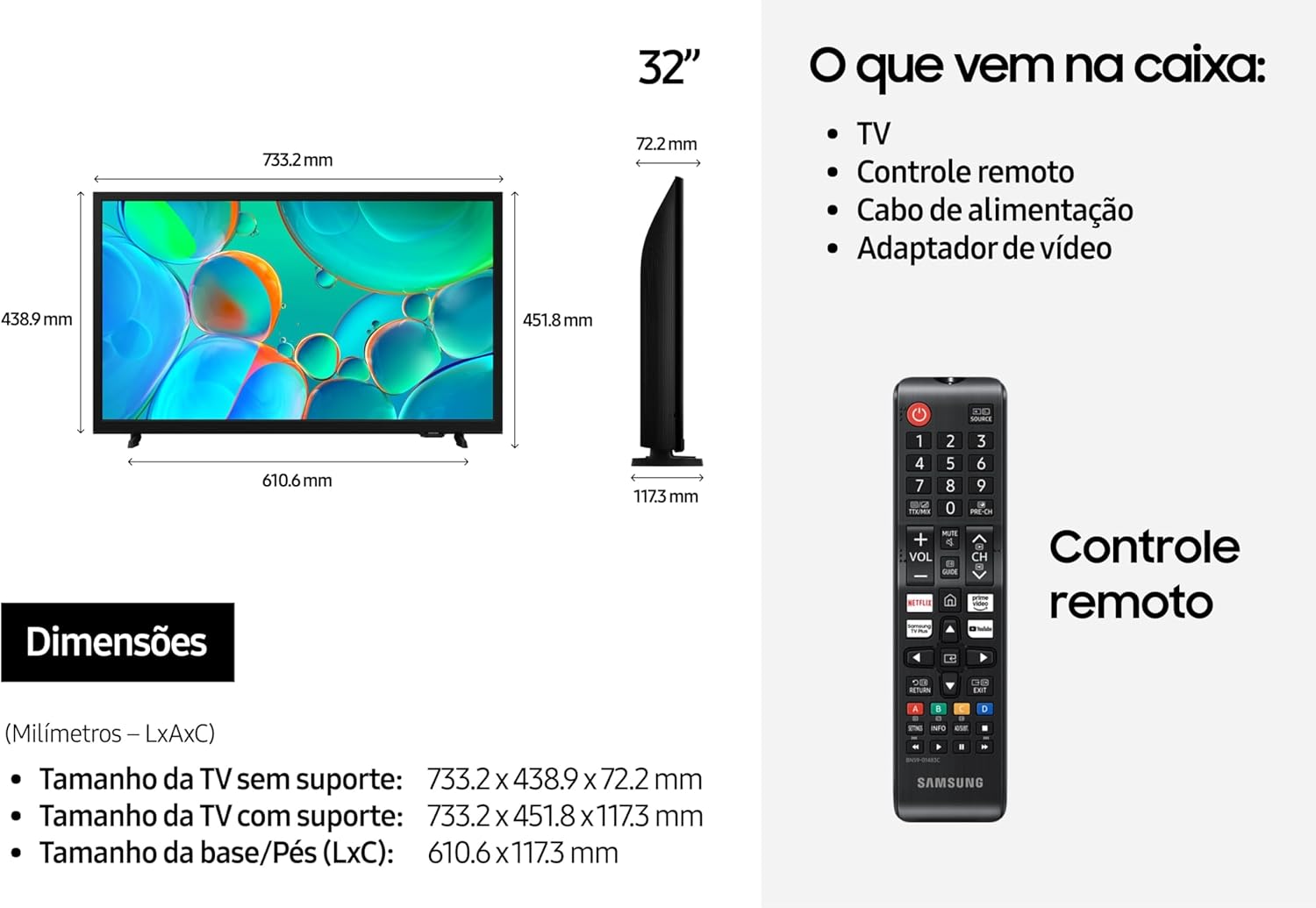 Samsung Smart TV 32" HD H5000F 2025: imagem adicional