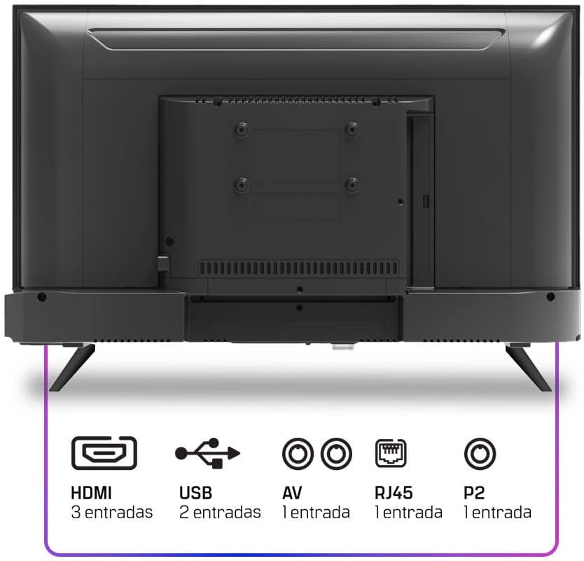 Smart TV HQ 24" HD tela sem bordas Android 12 design slim HQS24NKHM: imagem adicional