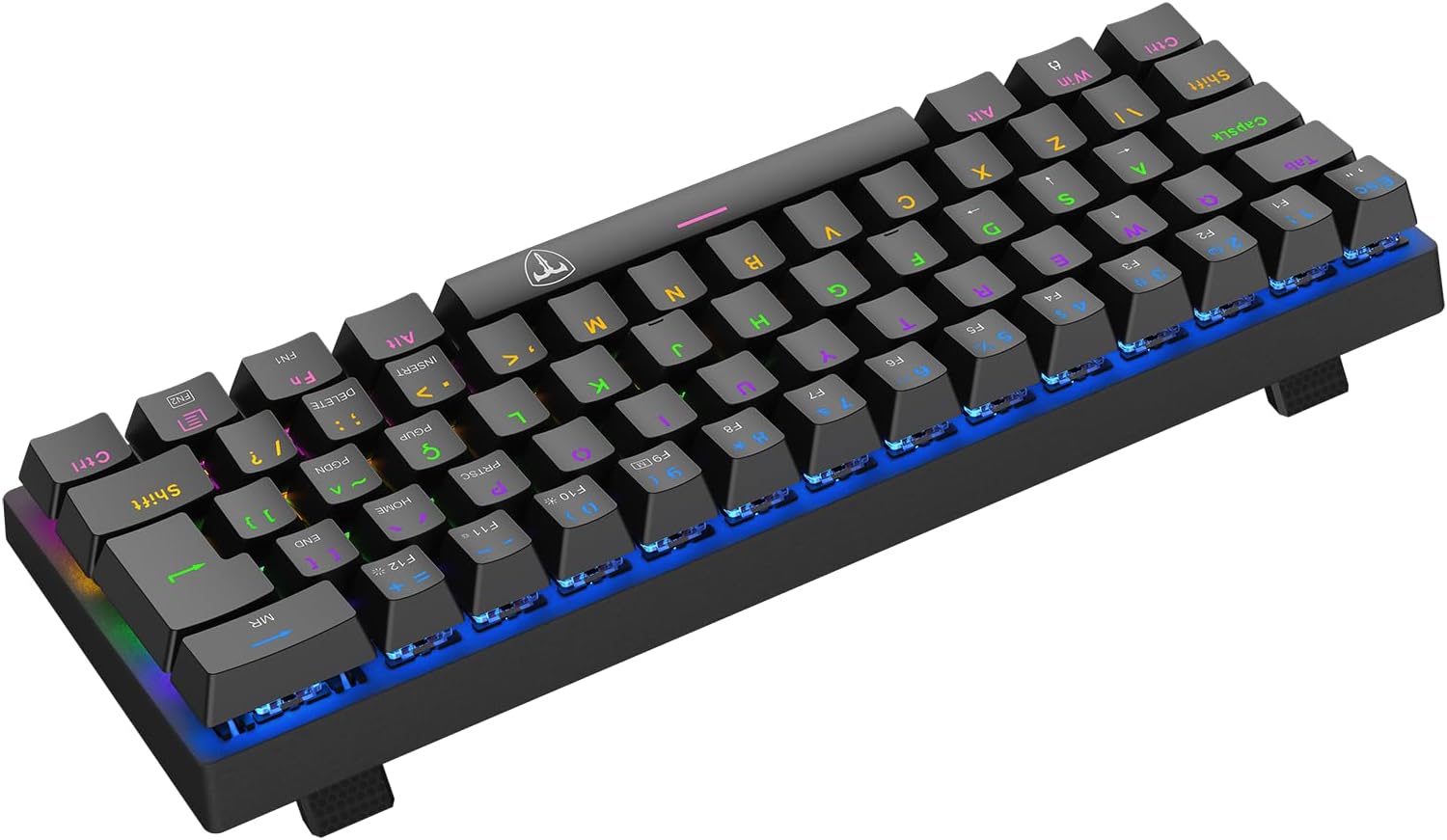 Teclado Mecânico Gamer T-Dagger Arena Iluminação Rainbow Preto 60% Switch Marrom T-TGK321-BR: imagem principal