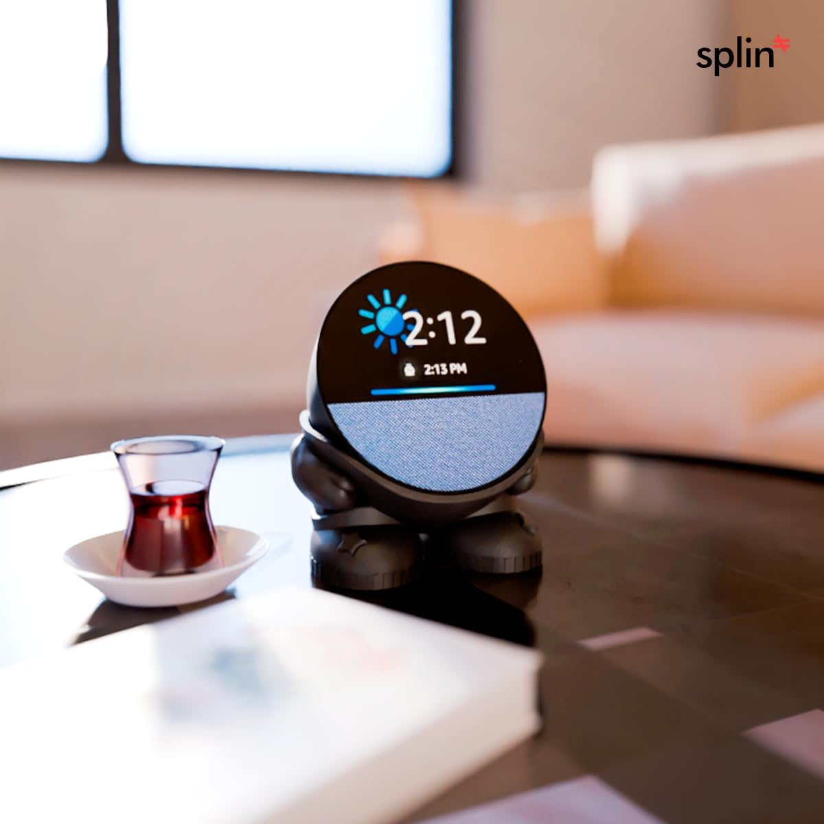 Splin Suporte Base de Mesa para Amazon Echo Spot, Modelo Spot Joy, Preto - a mais good vibes: imagem adicional
