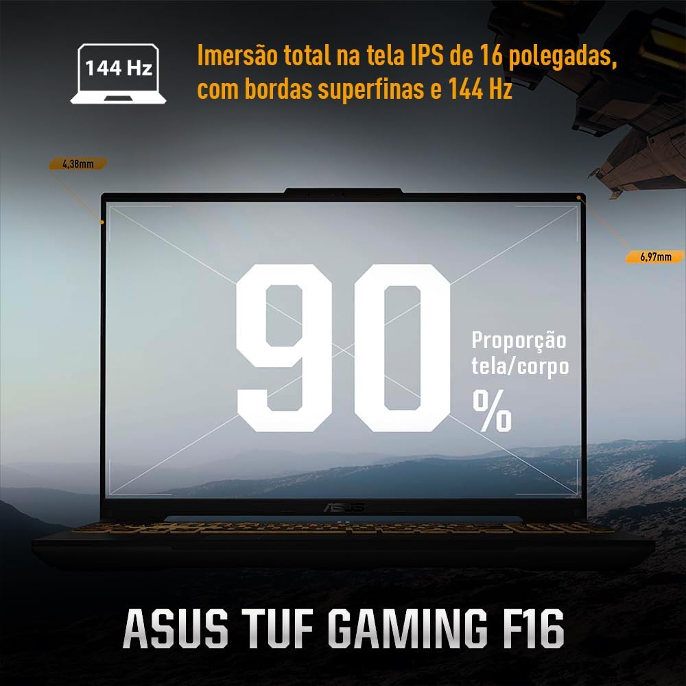 ASUS TUF Gaming F16 Intel Core 5, RTX 4050, 8 GB, 512 GB SSD, KeepOS,16.0'' FHD, Mecha Gray - FX607VU-RL054: imagem adicional