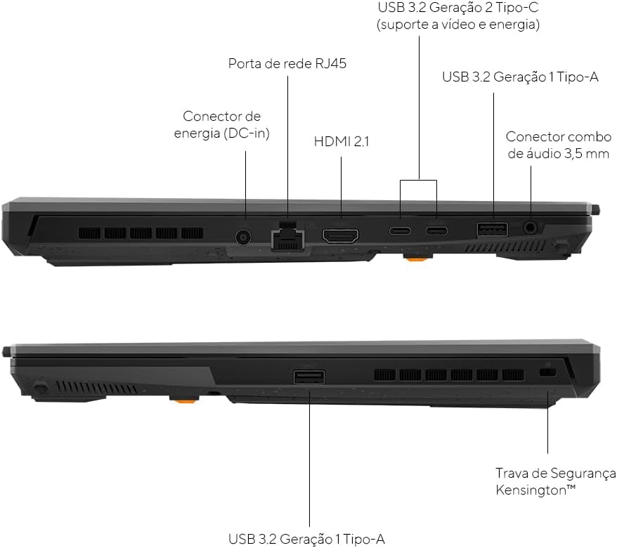 ASUS TUF Gaming F16 Intel Core 5, RTX 4050, 8 GB, 512 GB SSD, KeepOS,16.0'' FHD, Mecha Gray - FX607VU-RL054: imagem adicional