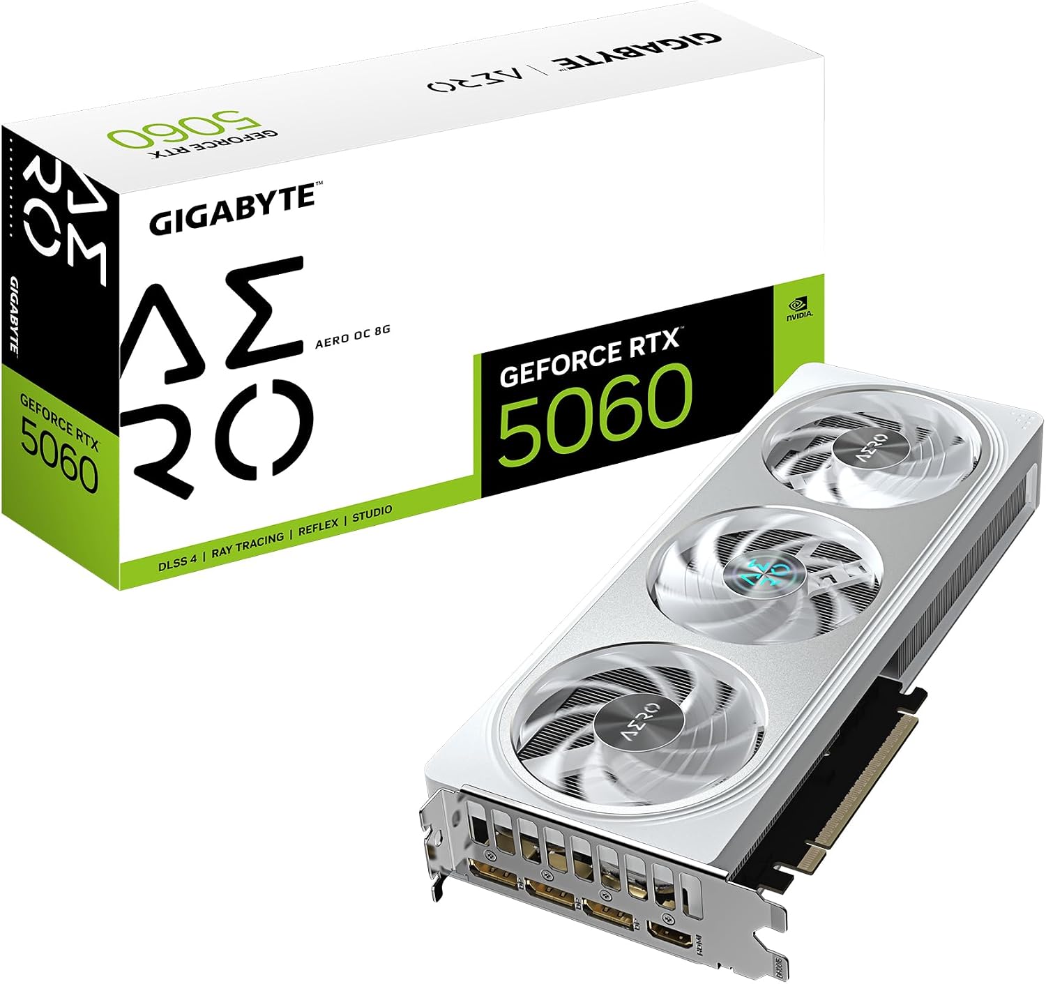 Placa de Vídeo Gigabyte RTX 5060 Aero OC, 8GB GDDR7 - GV-N5060AERO OC-8GD: imagem adicional