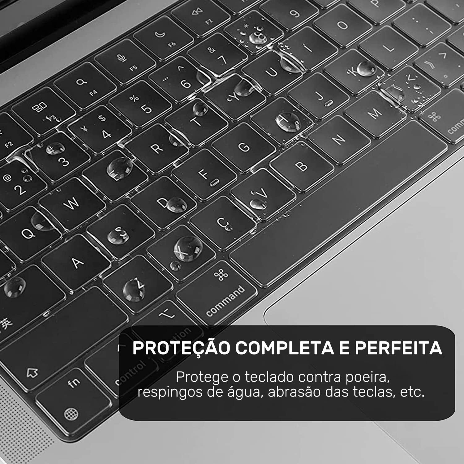 Capa para Macbook Air 13,6'' A2681(M2) 2022/A3113(M3) 2024/A3240(M4) 2025/(M5)2026, Com Película de Teclado, Película de Tela Hidrogel e Capa de privacidade para câmera (Transparente Cristalino): imagem adicional