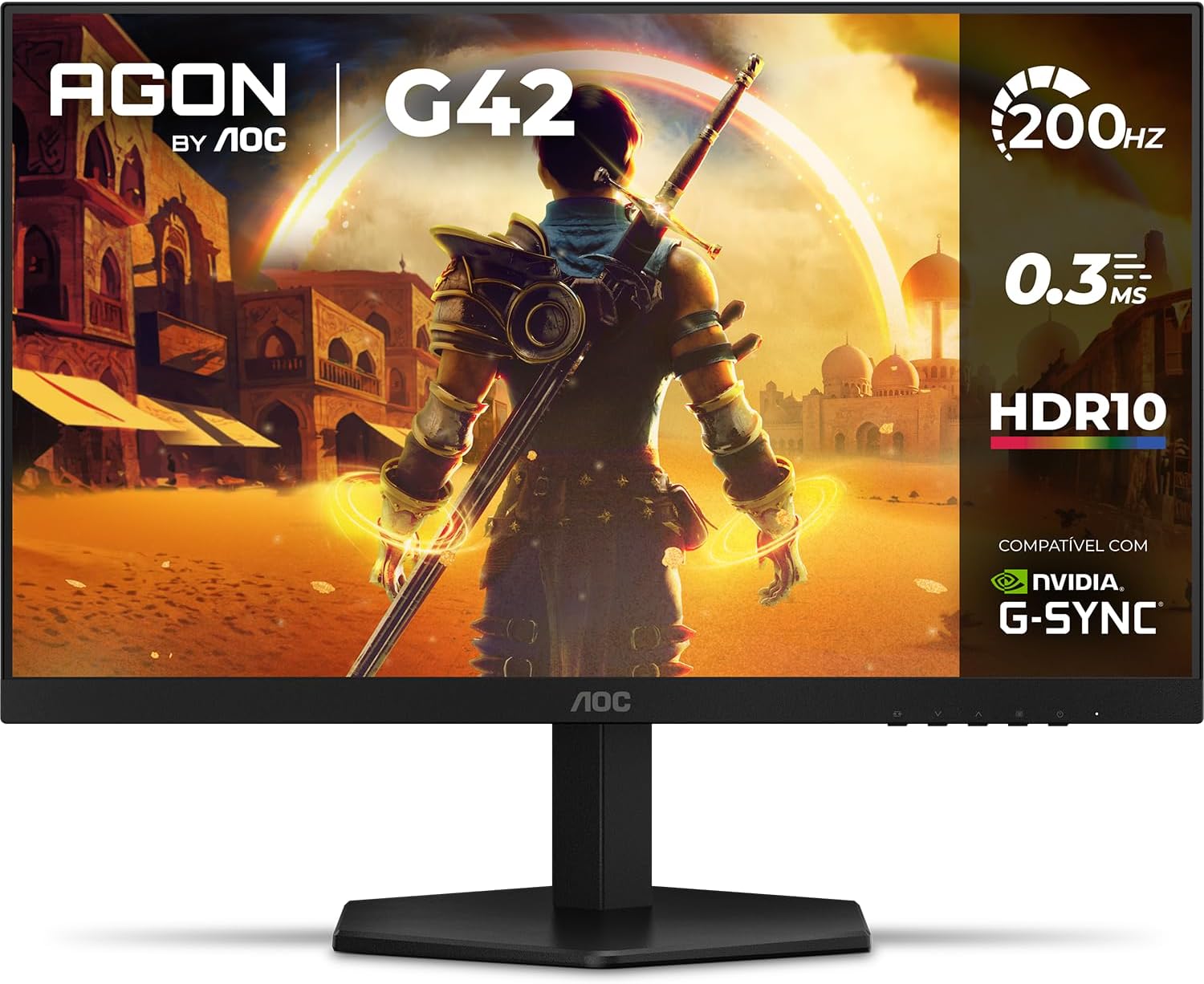 Monitor Gamer AOC AGON G42 24" 200Hz 0,3ms IPS HDR10 NVIDIA G-Sync 24G42HE: imagem adicional