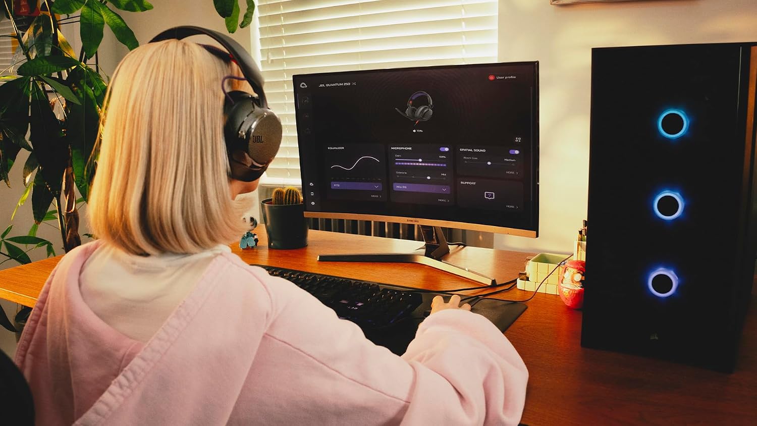 JBL, Fone de Ouvido Gamer, Headset, Quantum 250, Cancelamento de Ruído - Preto: imagem principal