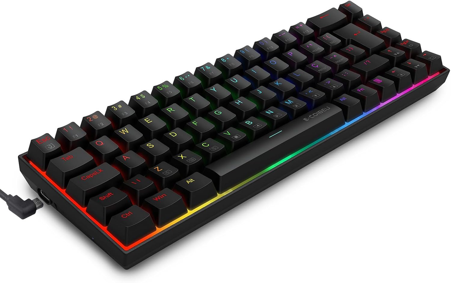 Teclado Gamer Mecanico, RGB, Switch Vermelho Hot-Swap, Anti-Ghosting, USB-C com Fio: imagem adicional