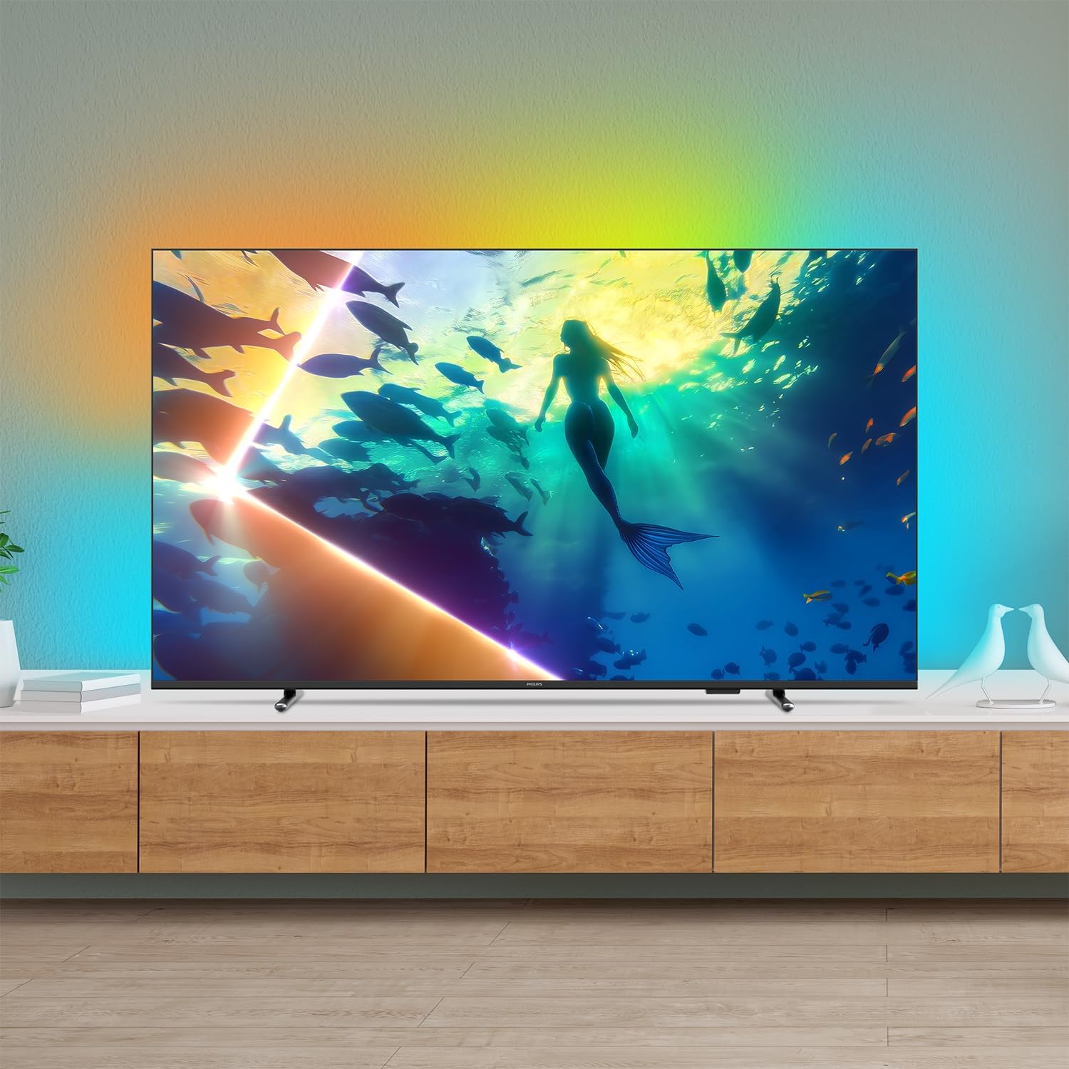 PHILIPS, Smart TV Ambilight 50" 4K, Titan OS, 50PUG8100/78, Comando de Voz, HDR10+/Dolby Atmos, VRR/ALLM, Bluetooth: imagem adicional
