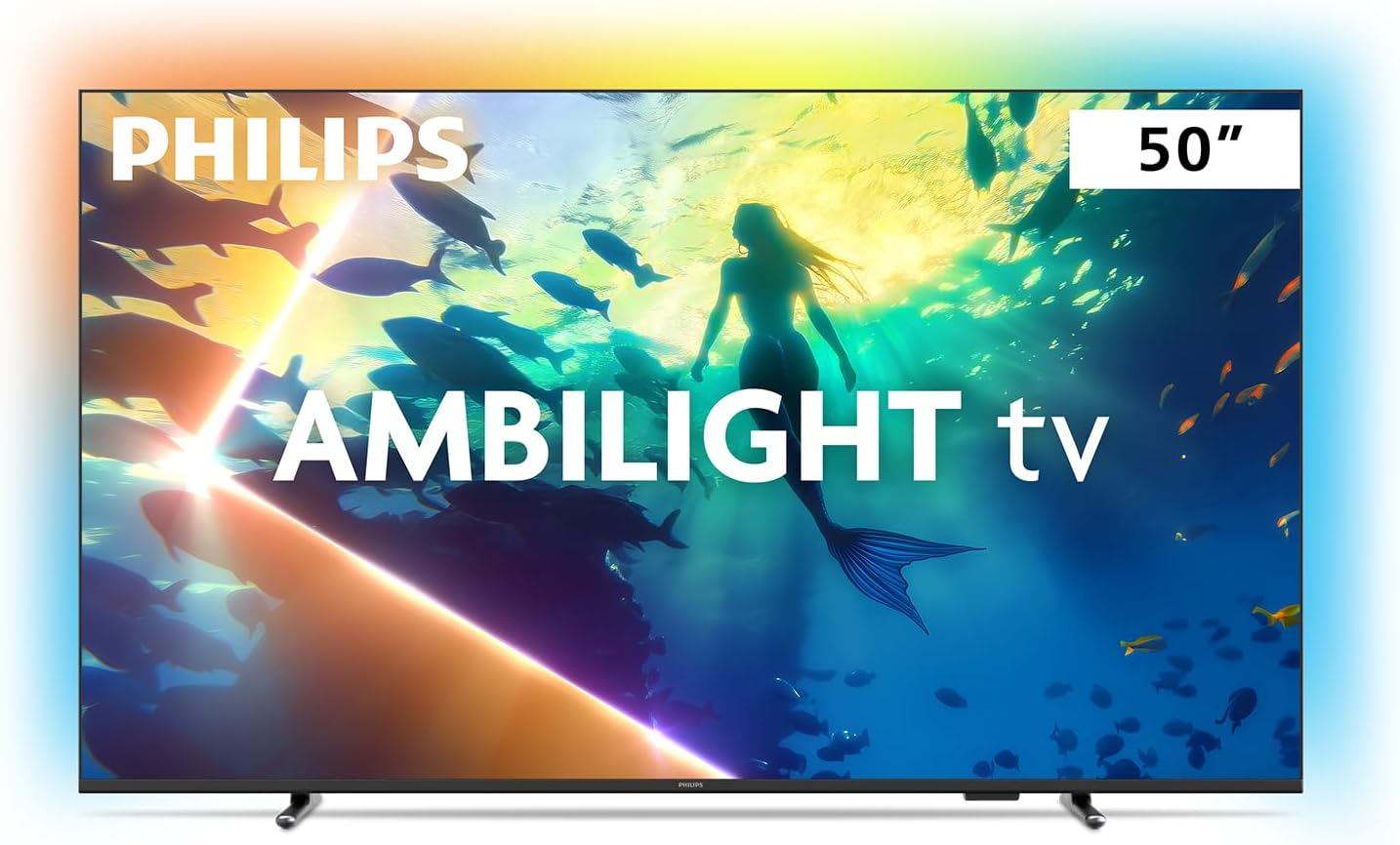 PHILIPS, Smart TV Ambilight 50" 4K, Titan OS, 50PUG8100/78, Comando de Voz, HDR10+/Dolby Atmos, VRR/ALLM, Bluetooth: imagem adicional