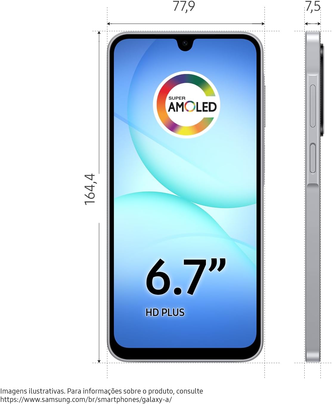 Celular Samsung Galaxy A17, 256GB, 8GB, 50MP Tela 6.7", IP54 - Cinza: imagem adicional