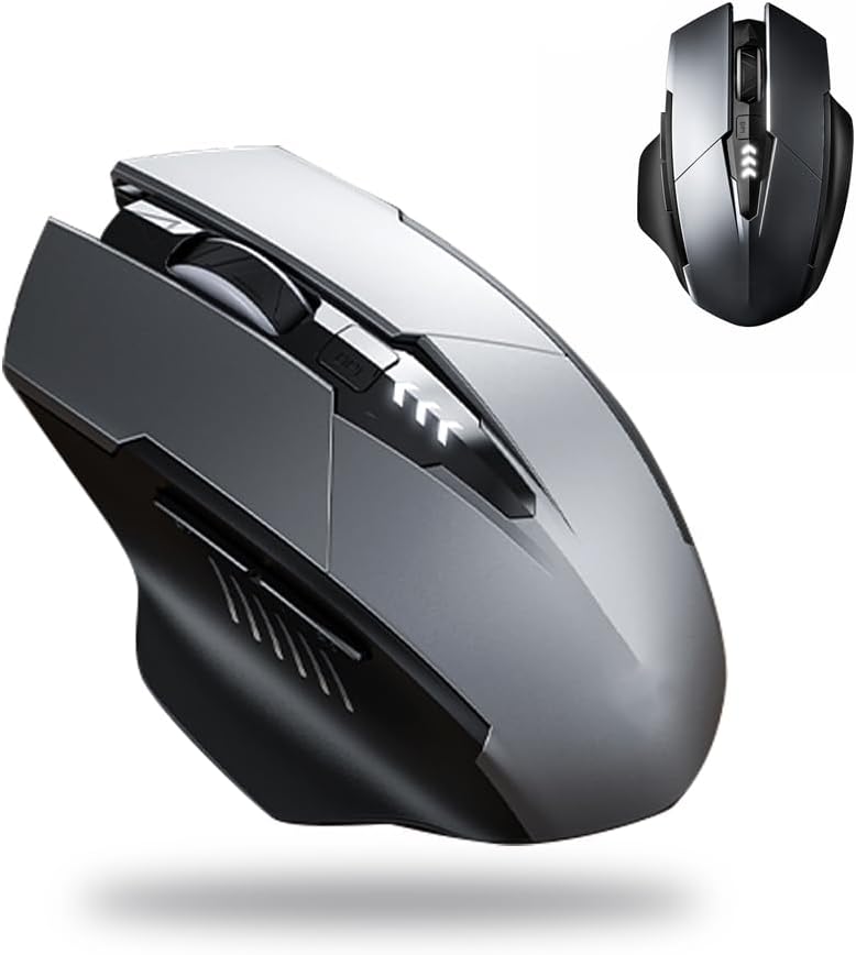 Mouse Gamer Easy Gaming Sem Fio Recarregável – 1600 DPI Ajustável, Teclas Super Silenciosas, USB 2.4GHz, Design Ergonômico, Bateria de Longa Duração, Óptico Preciso: imagem adicional