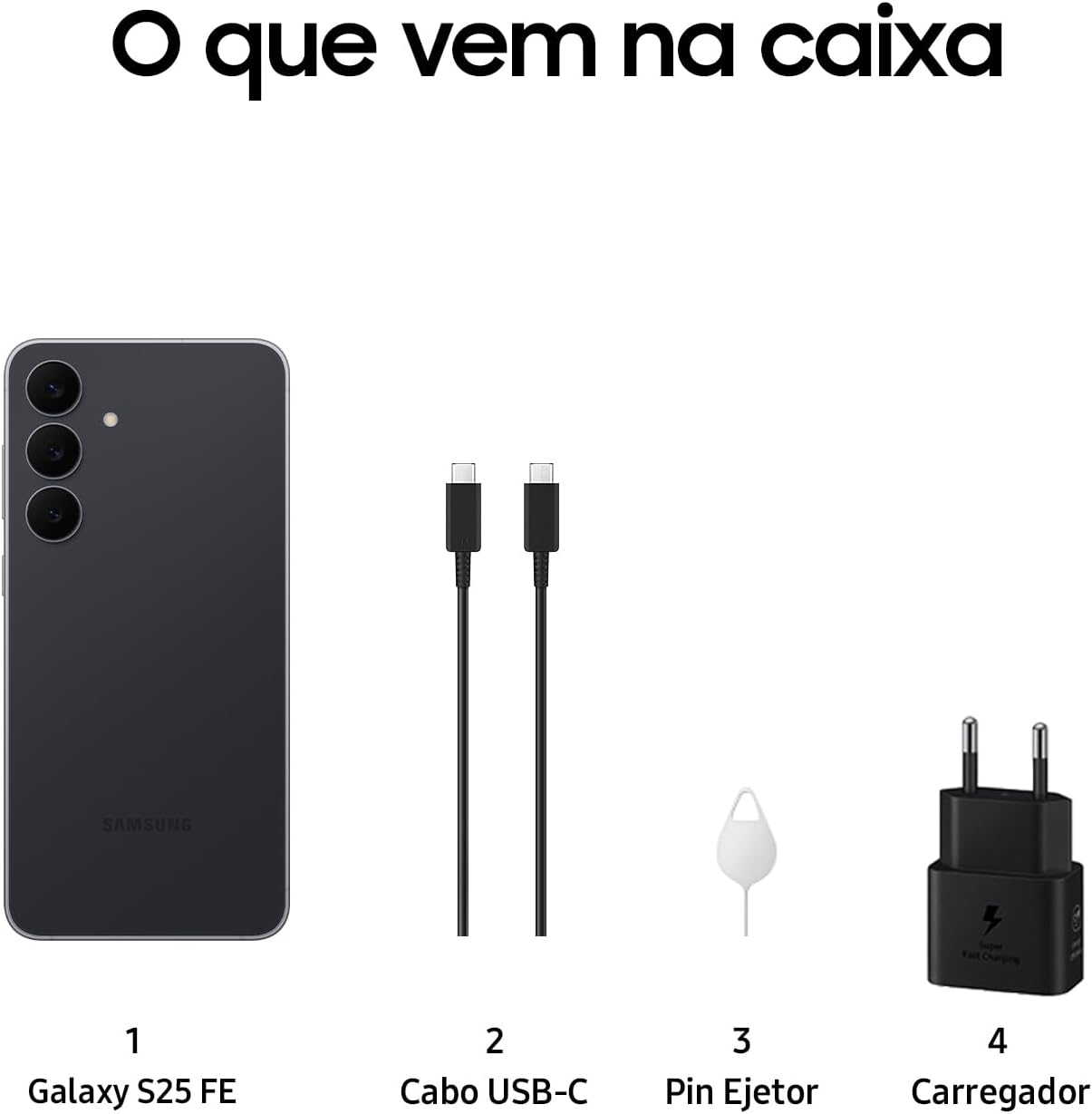 Celular Samsung Galaxy S25 FE 5G, 128GB, 8GB, Câmera Tripla - Jet Black: imagem adicional