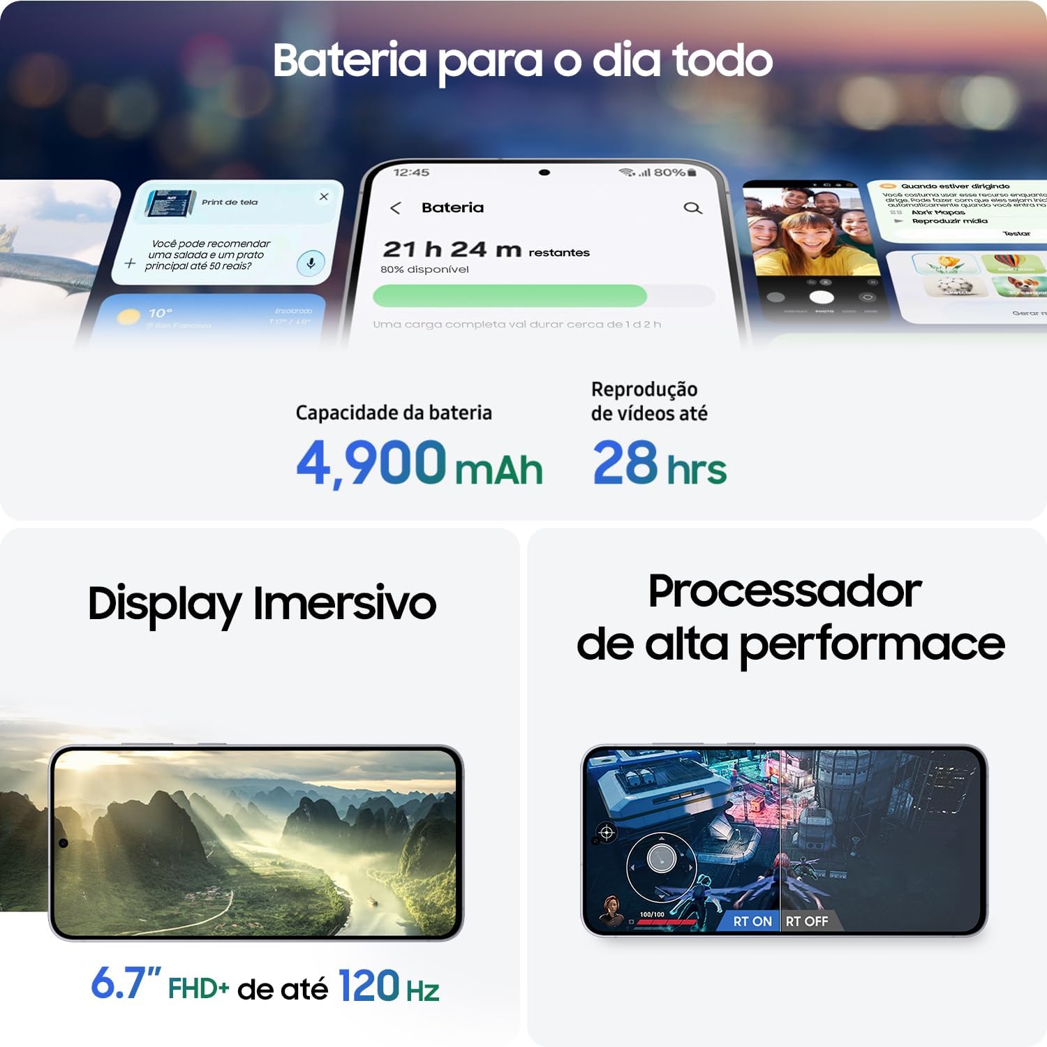 Celular Samsung Galaxy S25 FE 5G, 128GB, 8GB, Câmera Tripla - Jet Black: imagem adicional