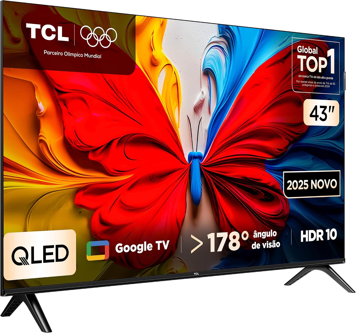 Smart TV TCL 43 Polegadas QLED Full HD S5K WiFi Bluetooth Google TV 2 HDMI HDR10 Dolby Audio 43S5K: imagem adicional