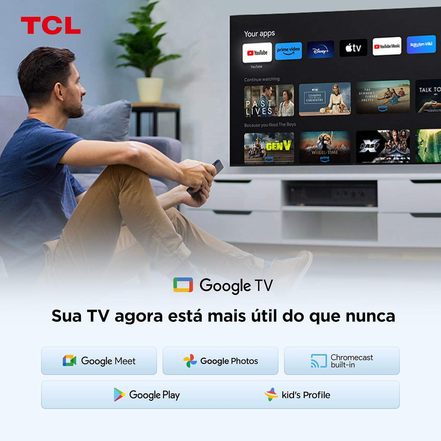 Smart TV TCL 43 Polegadas QLED Full HD S5K WiFi Bluetooth Google TV 2 HDMI HDR10 Dolby Audio 43S5K: imagem adicional