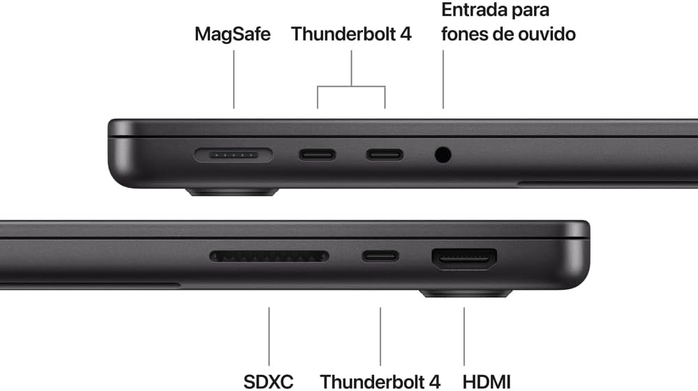 Apple 2025 MacBook Pro (de 14 polegadas, Processador M5 da Apple com CPU 10‑Core e GPU 10‑Core, 16GB Memória unificada, 1 TB) - Preto sideral: imagem adicional