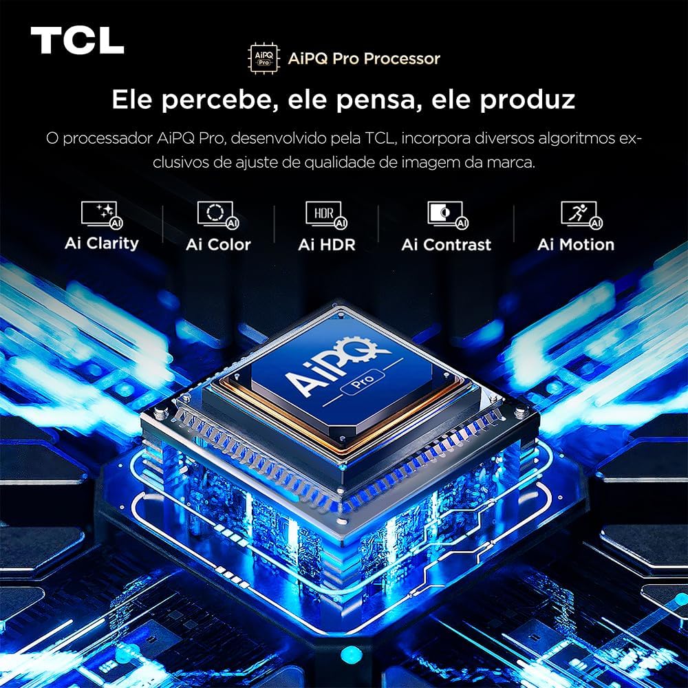 Smart TV TCL 65 Polegadas QLED 4K P8K WiFi Bluetooth Google TV 144Hz HDR10+ Dolby Atmos Vision 65P8K: imagem adicional