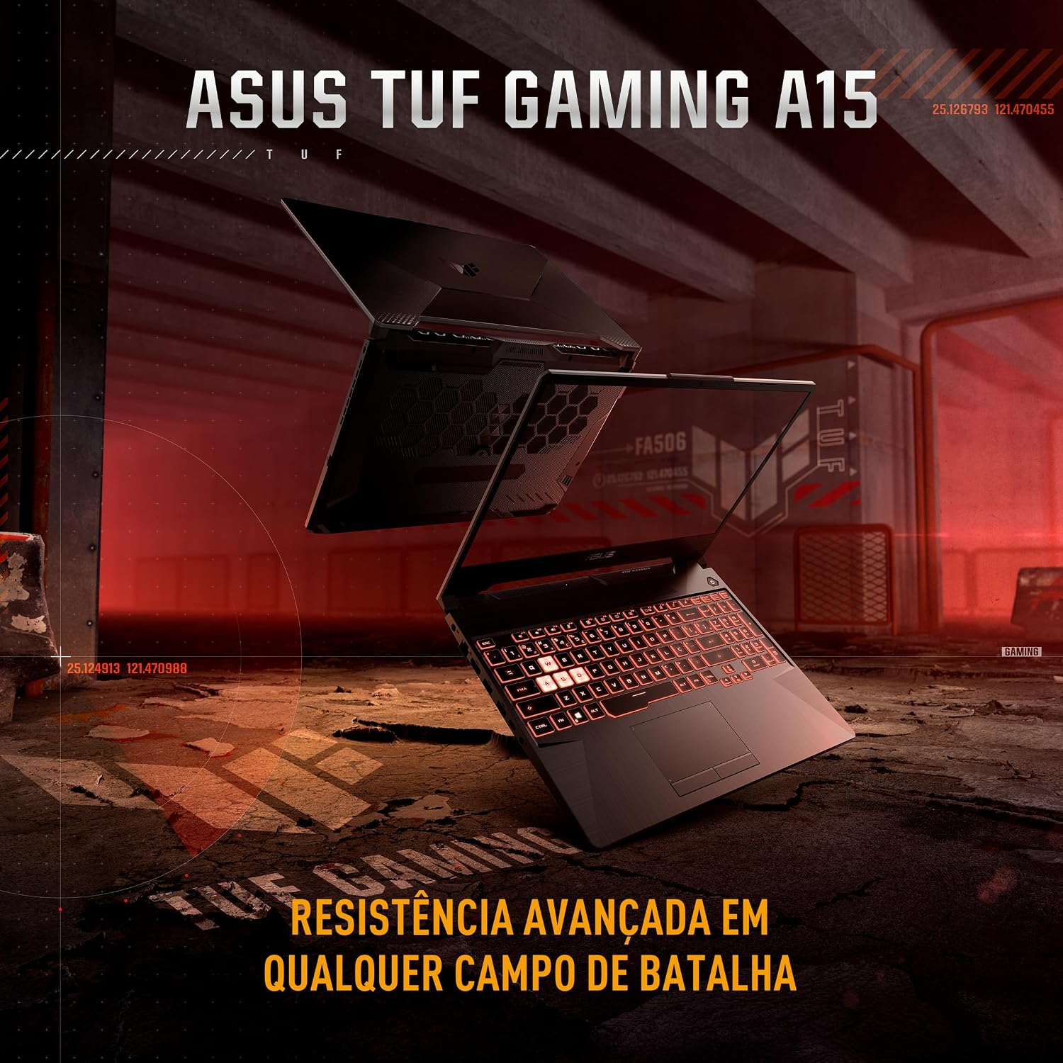 Notebook Gamer ASUS TUF Gaming A15, RTX3050 AMD RYZEN 7, 16 GB, 512 GB SSD, W11 Home, 15.6'' IPS 144Hz, Graphite Black - FA506NCG-HN217W: imagem adicional