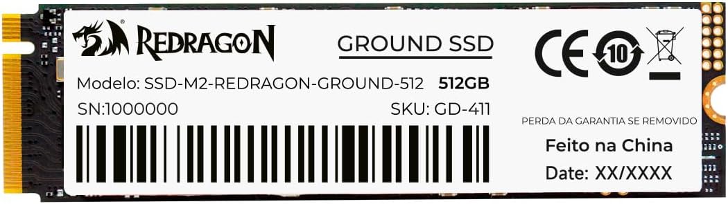 SSD M.2 NVMe Redragon Ground 512GB PCIe 3.0 GD-411: imagem adicional