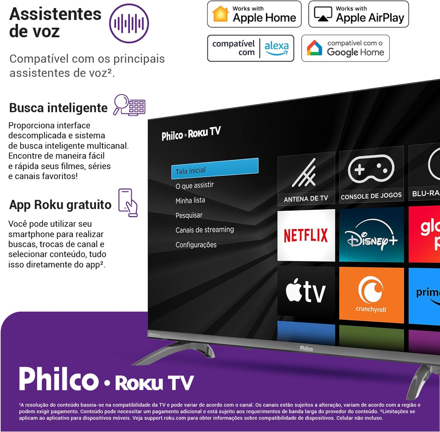 Smart TV 32" Philco Roku TV Dolby Áudio HDR10 P32CRB: imagem adicional
