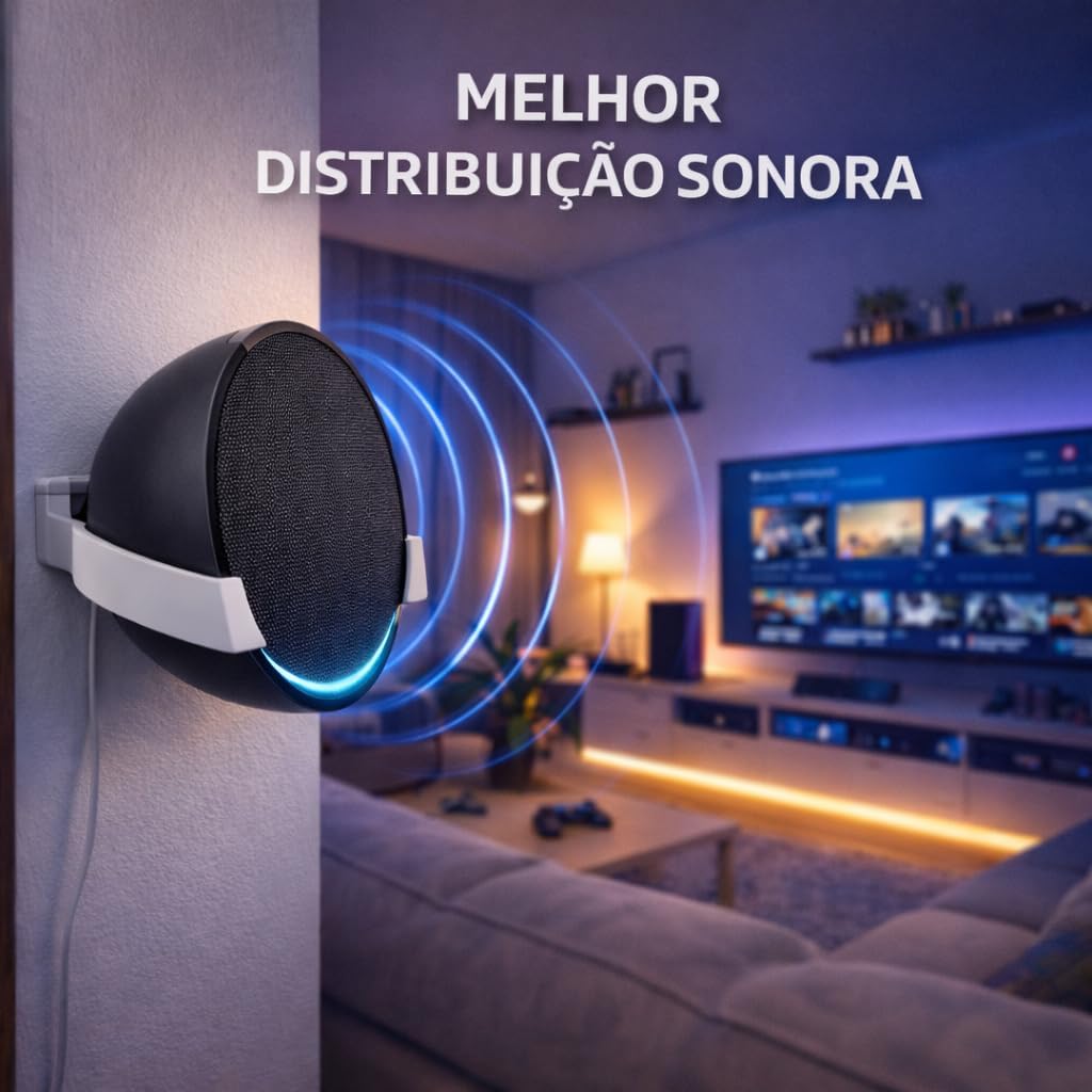 Suporte de Parede para Echo Pop, Encaixe Sob Medida, Melhor Projeção de Som, Organizador para Alexa: imagem adicional