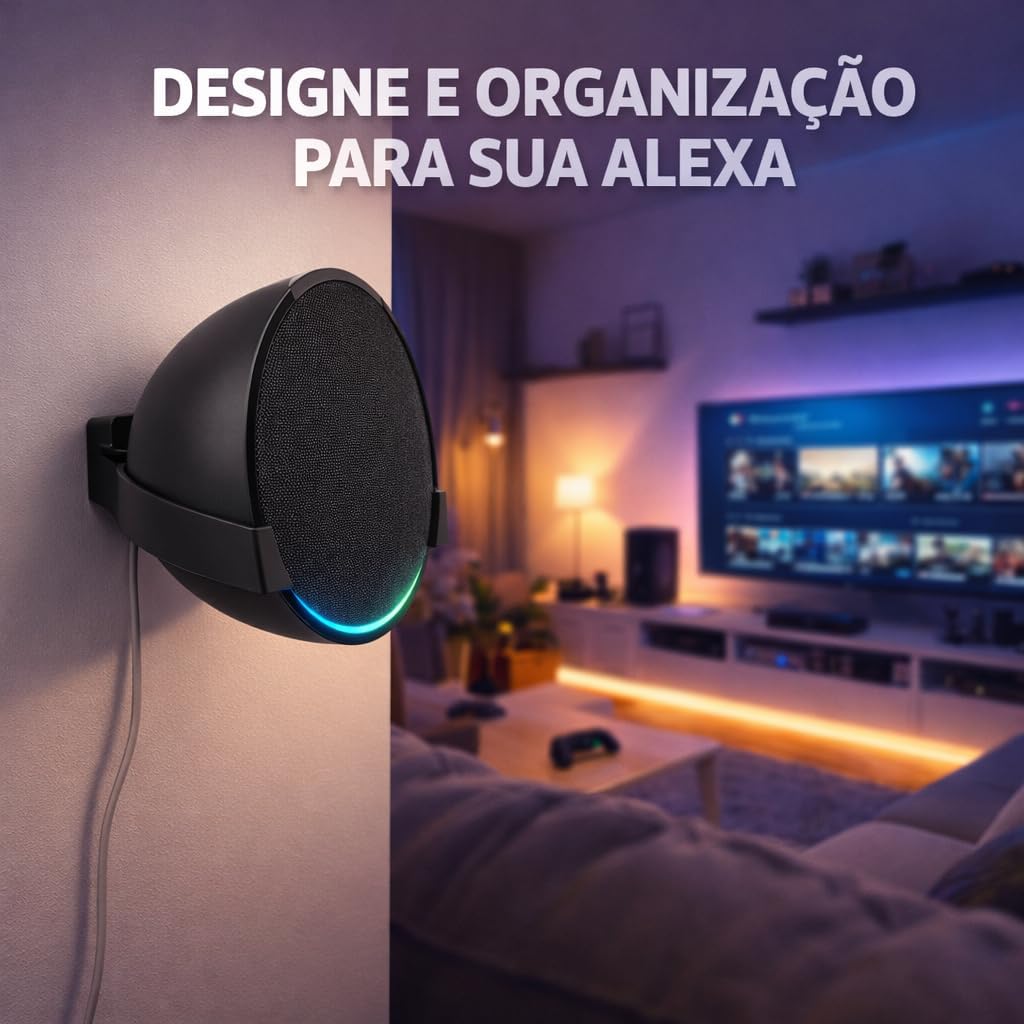 Suporte de Parede para Echo Pop, Encaixe Sob Medida, Melhor Projeção de Som, Organizador para Alexa: imagem adicional