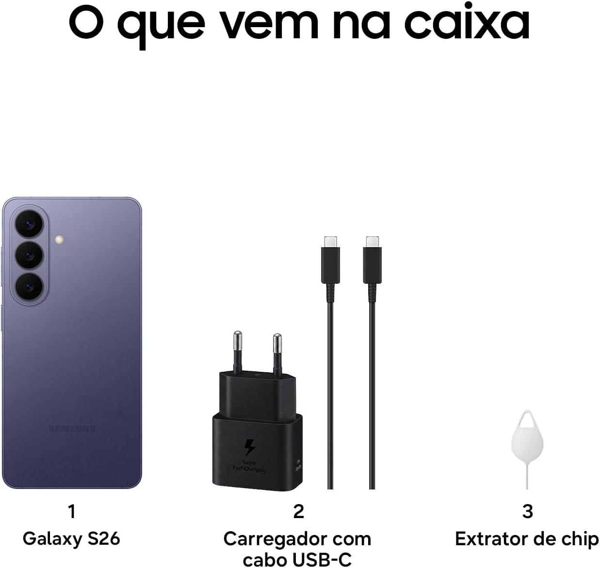 Celular Samsung Galaxy S26 5G, 256GB, 12GB RAM, Câmera Tripla de 50+12+10, Tela Grande de 6.3" - Preto: imagem adicional
