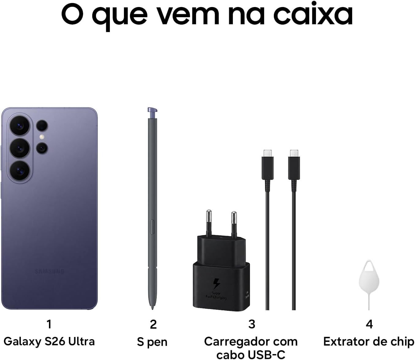 Celular Samsung Galaxy S26 Ultra 5G, 256GB, 12GB RAM, Câmera Quádrupla, Tela Grande de 6.9" - Preto: imagem adicional