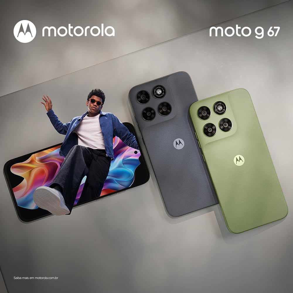 Smartphone Motorola Moto G67 5G - 128GB 12GB (4GB RAM + 8GB RAM Boost) camera 50MP Sony Lytia 600, tela 1.5K extreme Amoled 120hz, ultrarresistente - Chumbo: imagem adicional