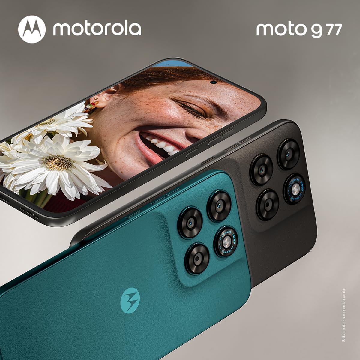 Smartphone Motorola Moto G77 5g - 256GB 24GB (8GB RAM + 16GB RAM Boost) camera 108MP Ultra-Pixel, tela 1.5k extreme Amoled 120hz, ultrarresistente - Marrom: imagem adicional