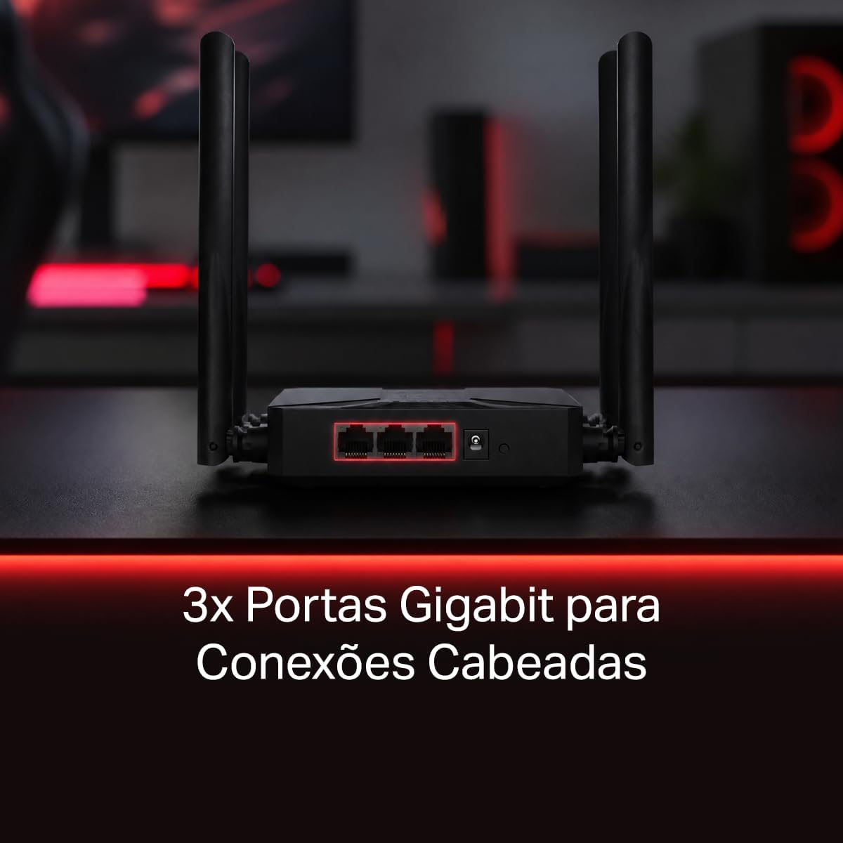 Mercusys MR60X Roteador Wi-Fi 6 AX1500 Dual Band, 3 Portas Gigabit, 4 Antenas, EasyMesh, Cobertura de até 140 m² e Conexão para até 60 Dispositivos: imagem adicional