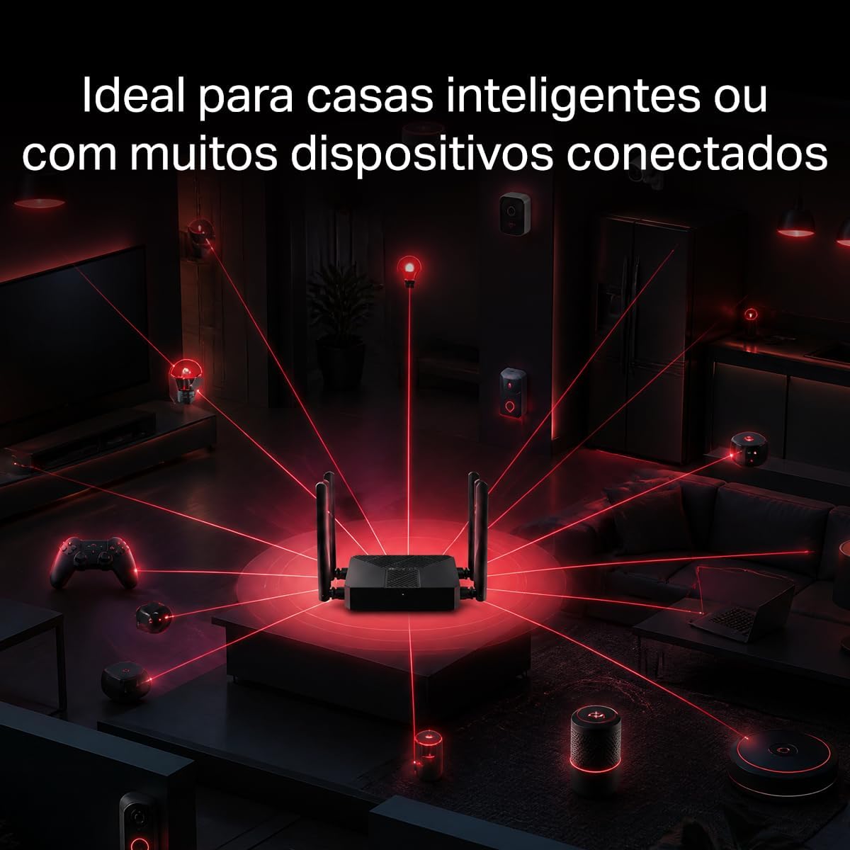 Mercusys MR60X Roteador Wi-Fi 6 AX1500 Dual Band, 3 Portas Gigabit, 4 Antenas, EasyMesh, Cobertura de até 140 m² e Conexão para até 60 Dispositivos: imagem adicional