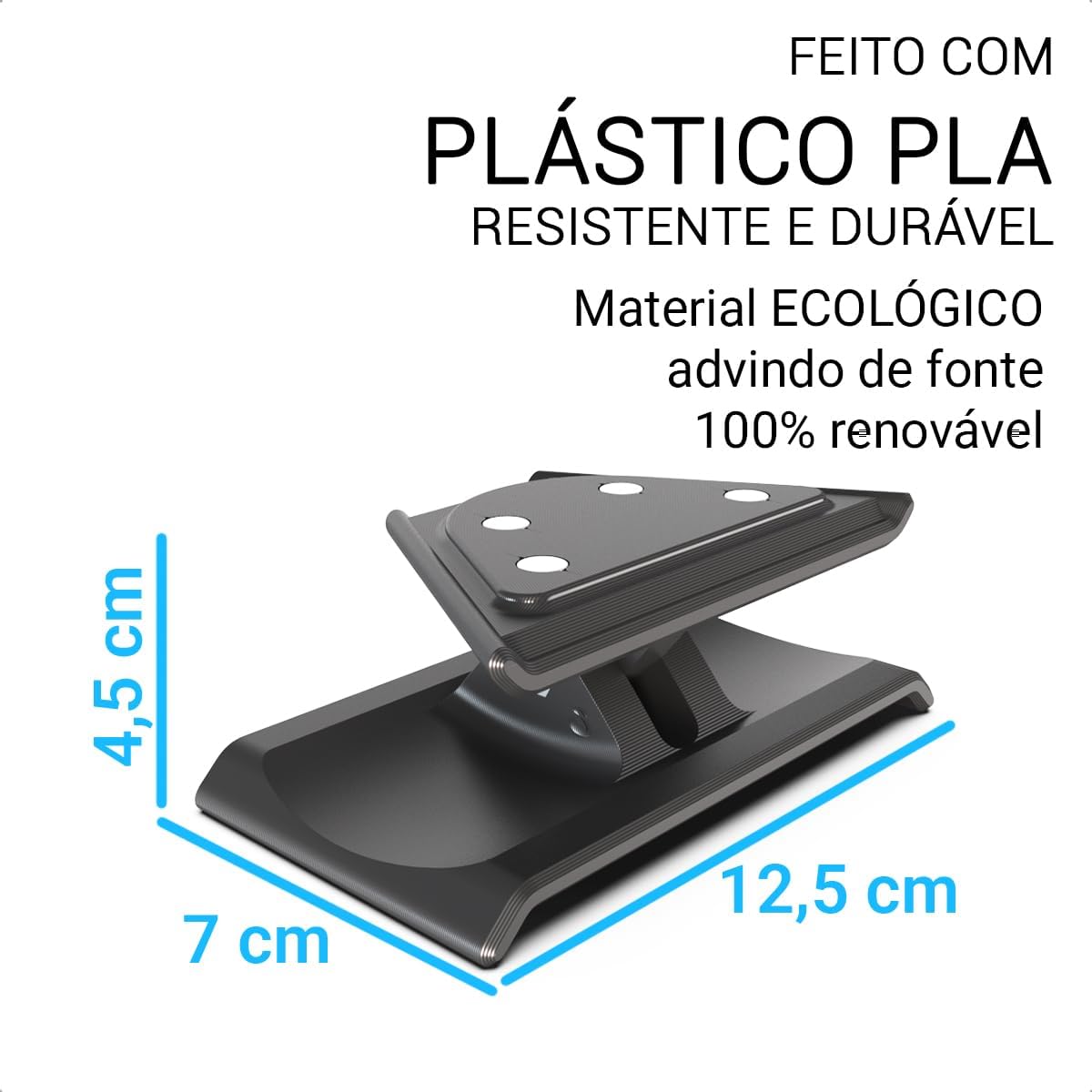Suporte Base Ajustável Para Alexa Echo Show 5 3ª Geração (Preto): imagem principal