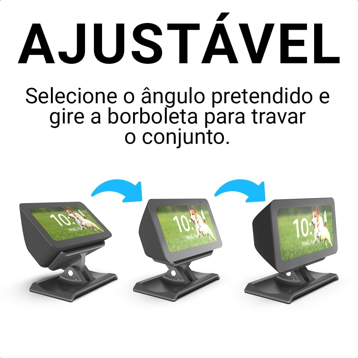 Suporte Base Ajustável Para Alexa Echo Show 5 3ª Geração (Preto): imagem adicional