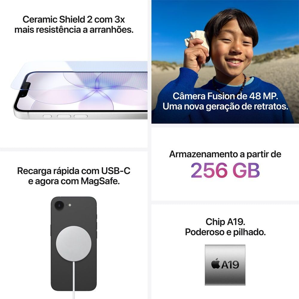 Apple iPhone 17e de 256 GB — Branco: imagem adicional