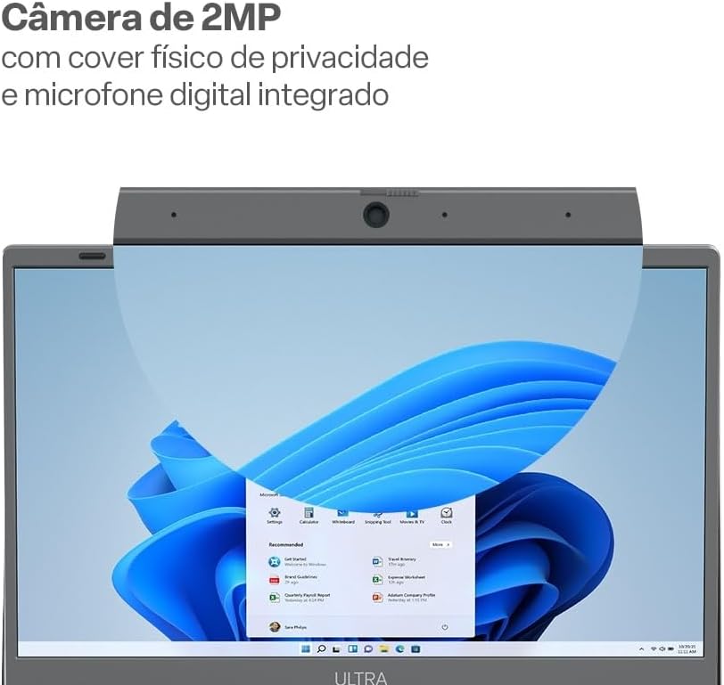 Notebook Multi Ultra Tela 14" HD Intel Pentium Gold 6500Y 4GB RAM 128GB Windows 11 Home - UB364: imagem adicional