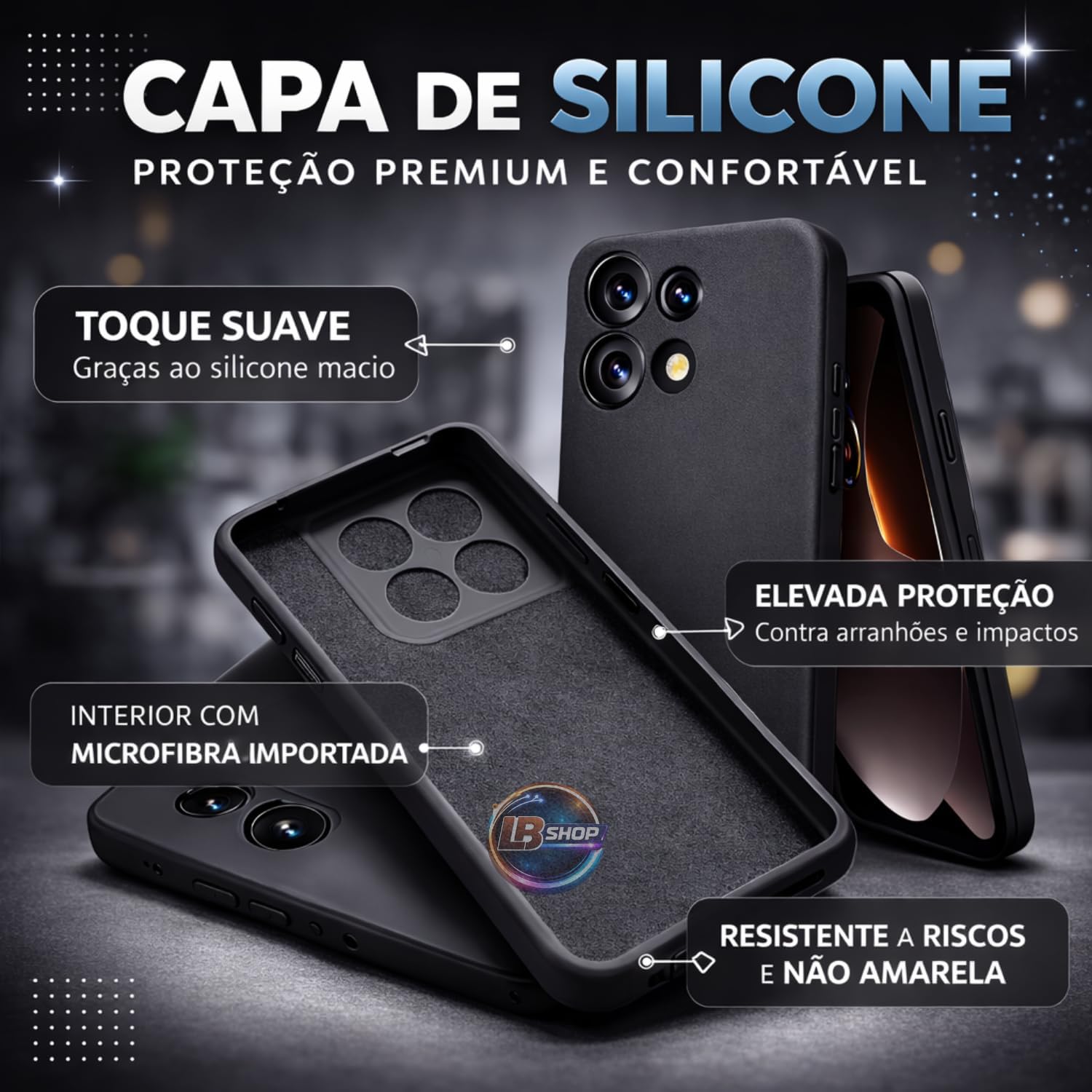 Capa Silicone Aveludada para Samsung Galaxy S24 – Proteção Antichoque, Toque Macio Premium, Design Slim e Encaixe Perfeito (AZUL MARINHO): imagem adicional